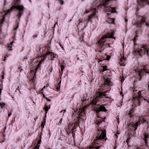 80s Vintage Express Handknit Mauve Rose Sweater - Picture 14 of 14